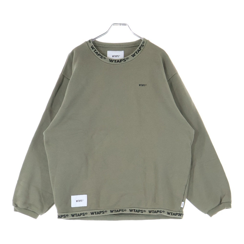 WTAPS(ダブルタップス) 20SS PYN.SMOCK/SWEATSHIRT.COPO ネックロゴプルオーバースウェットトレーナー スモック カーキ 201ATDT-CSM30