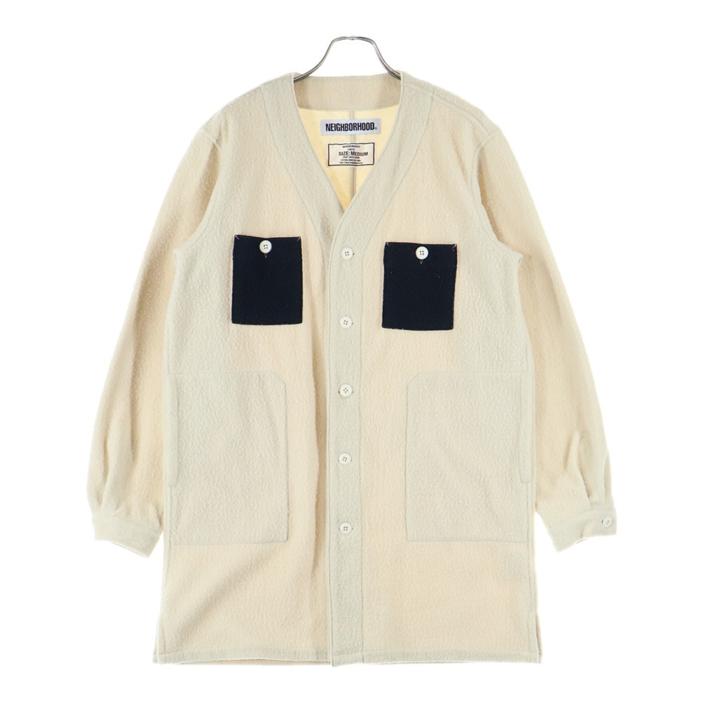 WTAPS(ダブルタップス) 18AW FLEECE NC E SHIRT LS フリースノーカラーロング長袖シャツ ベージュ 182AQNH-SHM05