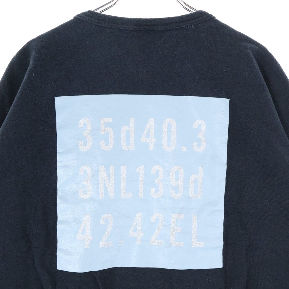 WTAPS(ダブルタップス) 18AW GPS SCREEN CREW NECK SWEAT SHIRT フロントロゴ バックプリント クルーネック スウェットトレーナー ブラック