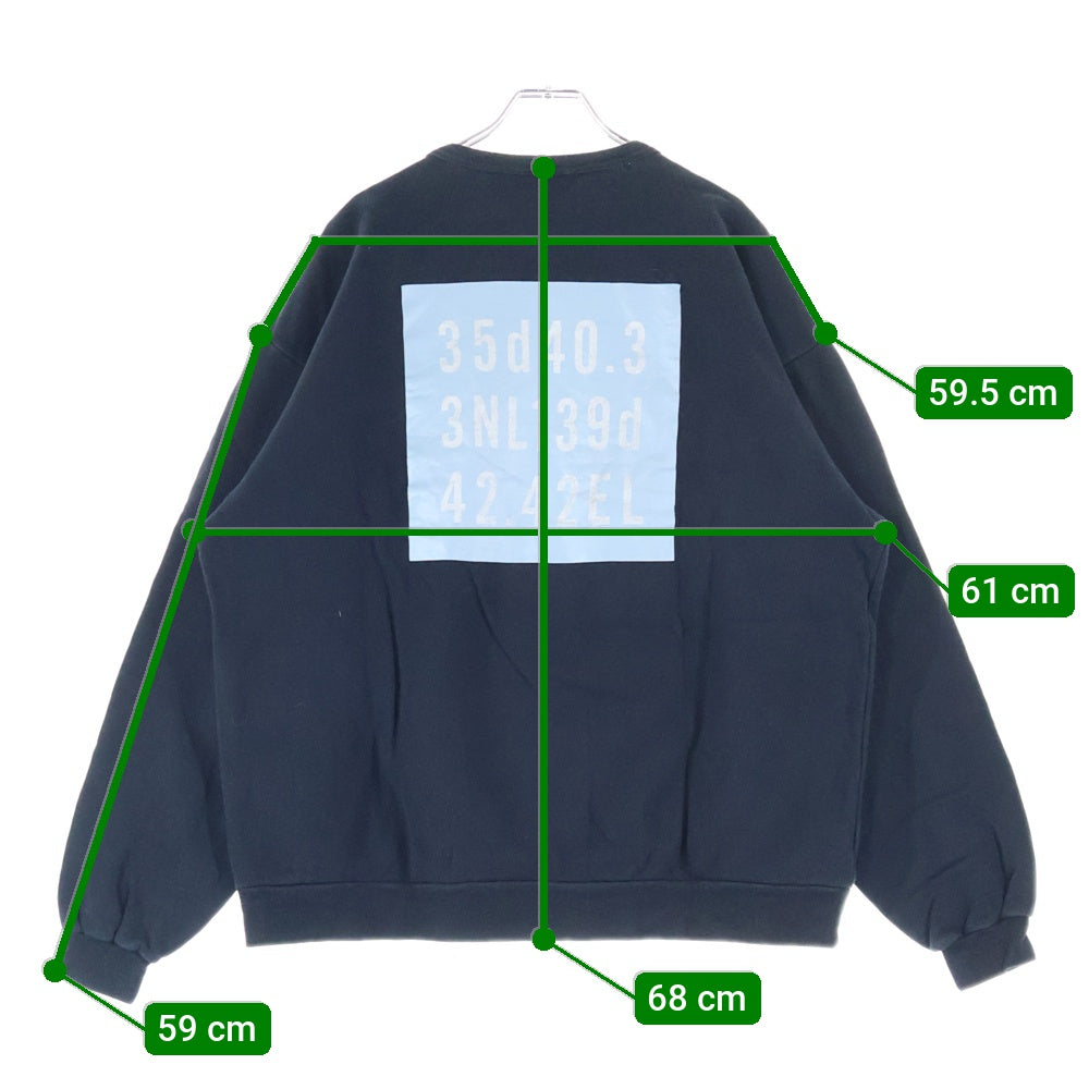 WTAPS(ダブルタップス) 18AW GPS SCREEN CREW NECK SWEAT SHIRT フロントロゴ バックプリント クルーネック スウェットトレーナー ブラック