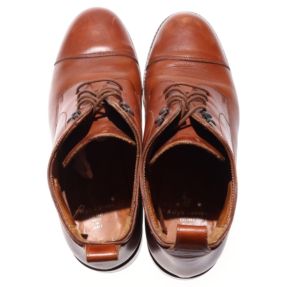 RALPH LAUREN(ラルフローレン) レースアップ ポインテッドトゥ ブーツ ブラウン