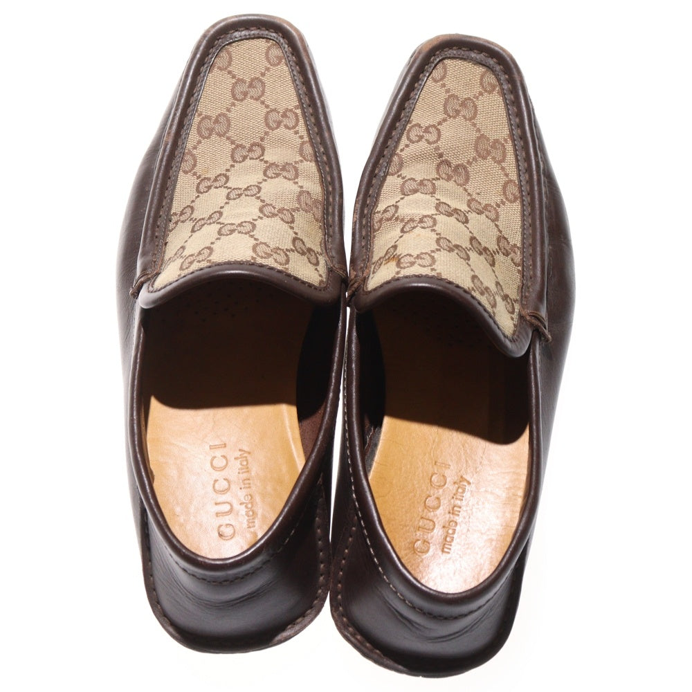 GUCCI(グッチ) GGキャンバス ドライビングシューズ ブラウン 153991