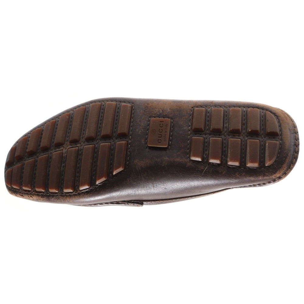 GUCCI(グッチ) GGキャンバス ドライビングシューズ ブラウン 153991