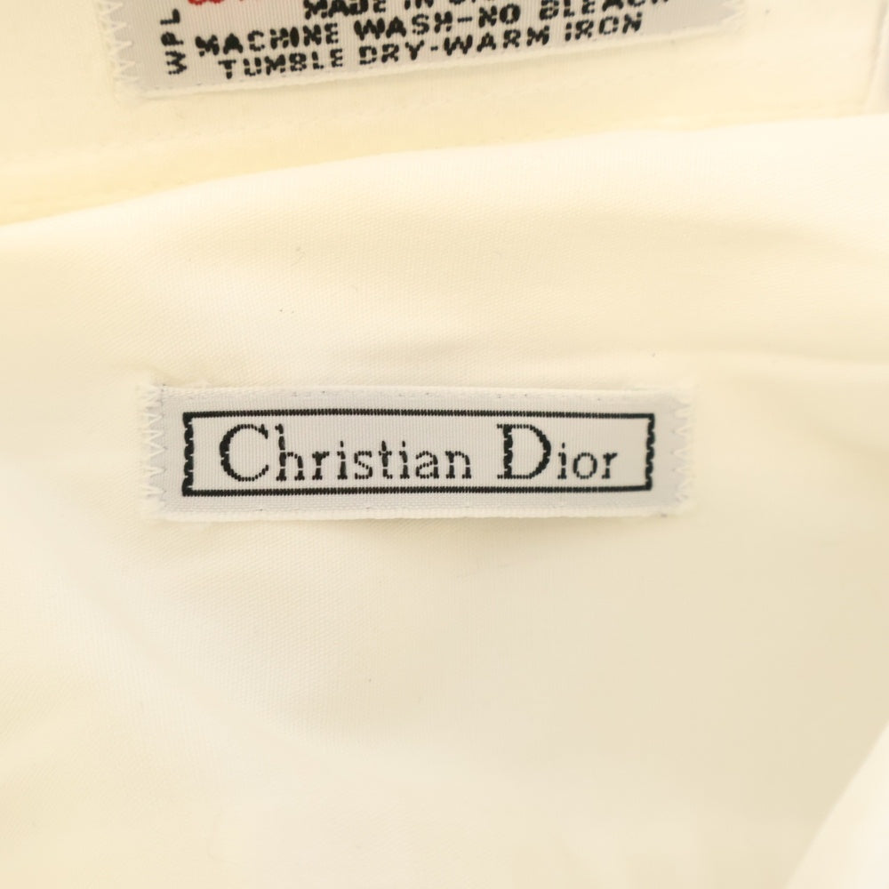 Christian Dior(クリスチャンディオール) コットン レギュラーカラー 長袖シャツ ホワイト