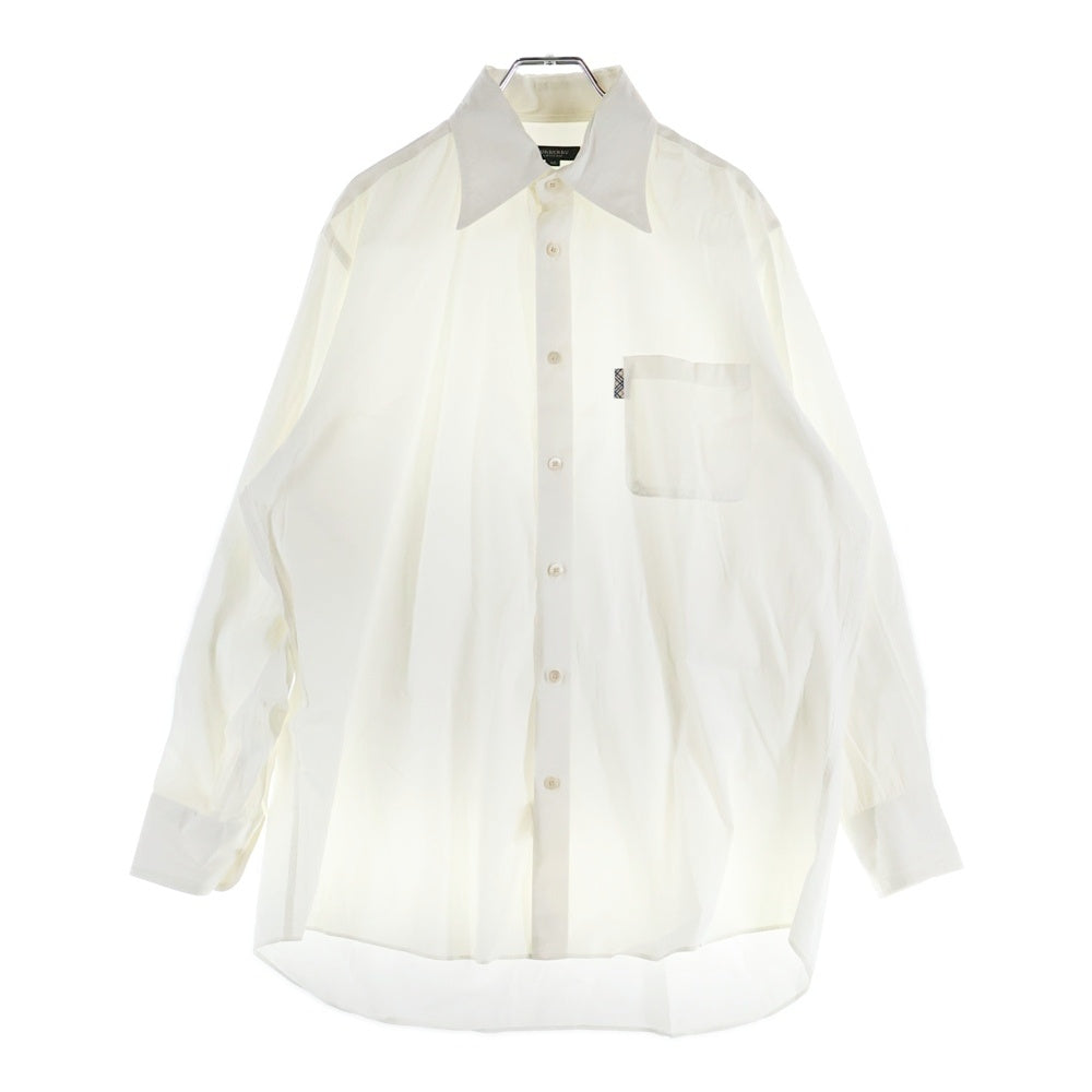 BURBERRY LONDON(バーバリーロンドン) ノヴァチェックタブ レギュラーカラー 長袖シャツ ホワイト