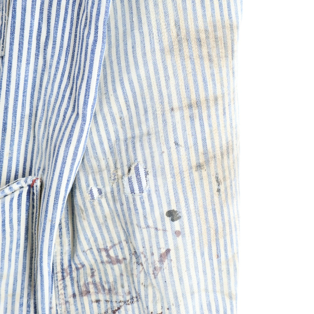 VINTAGE(ヴィンテージ) 30S VINTAGE SUPER PAY DAY COVERALL ヴィンテージ スーパーペイデイ ヒッコリー カバーオール ホワイト/ブルー