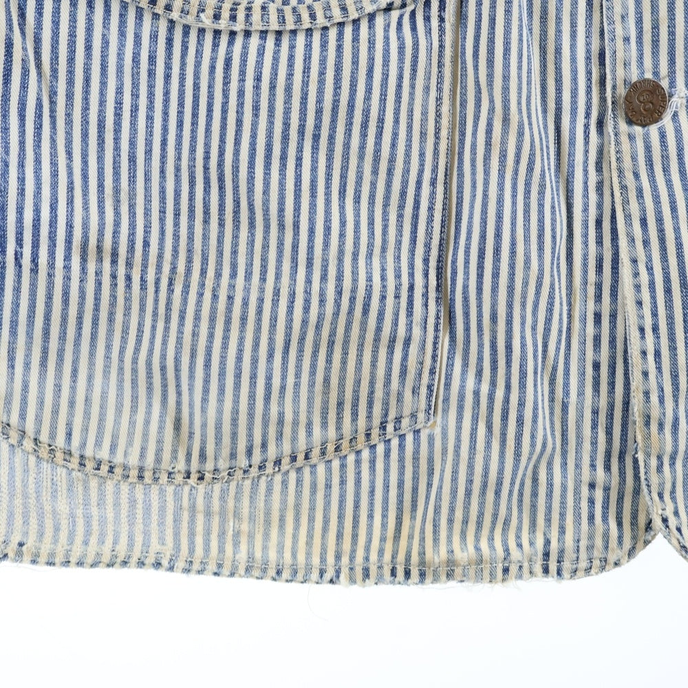 VINTAGE(ヴィンテージ) 30S VINTAGE SUPER PAY DAY COVERALL ヴィンテージ スーパーペイデイ ヒッコリー カバーオール ホワイト/ブルー