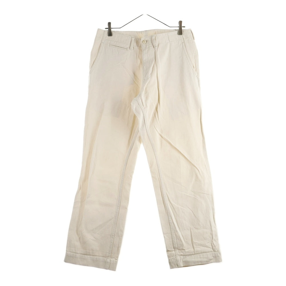 COMME des GARCONS HOMME(コムデギャルソンオム) 09SS AD2008 コットン ワイドストレートパンツ ホワイト HC-P050