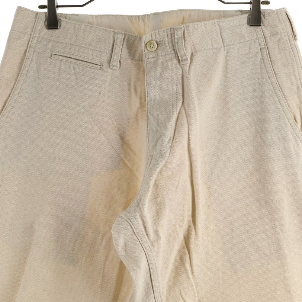 COMME des GARCONS HOMME(コムデギャルソンオム) 09SS AD2008 コットン ワイドストレートパンツ ホワイト HC-P050