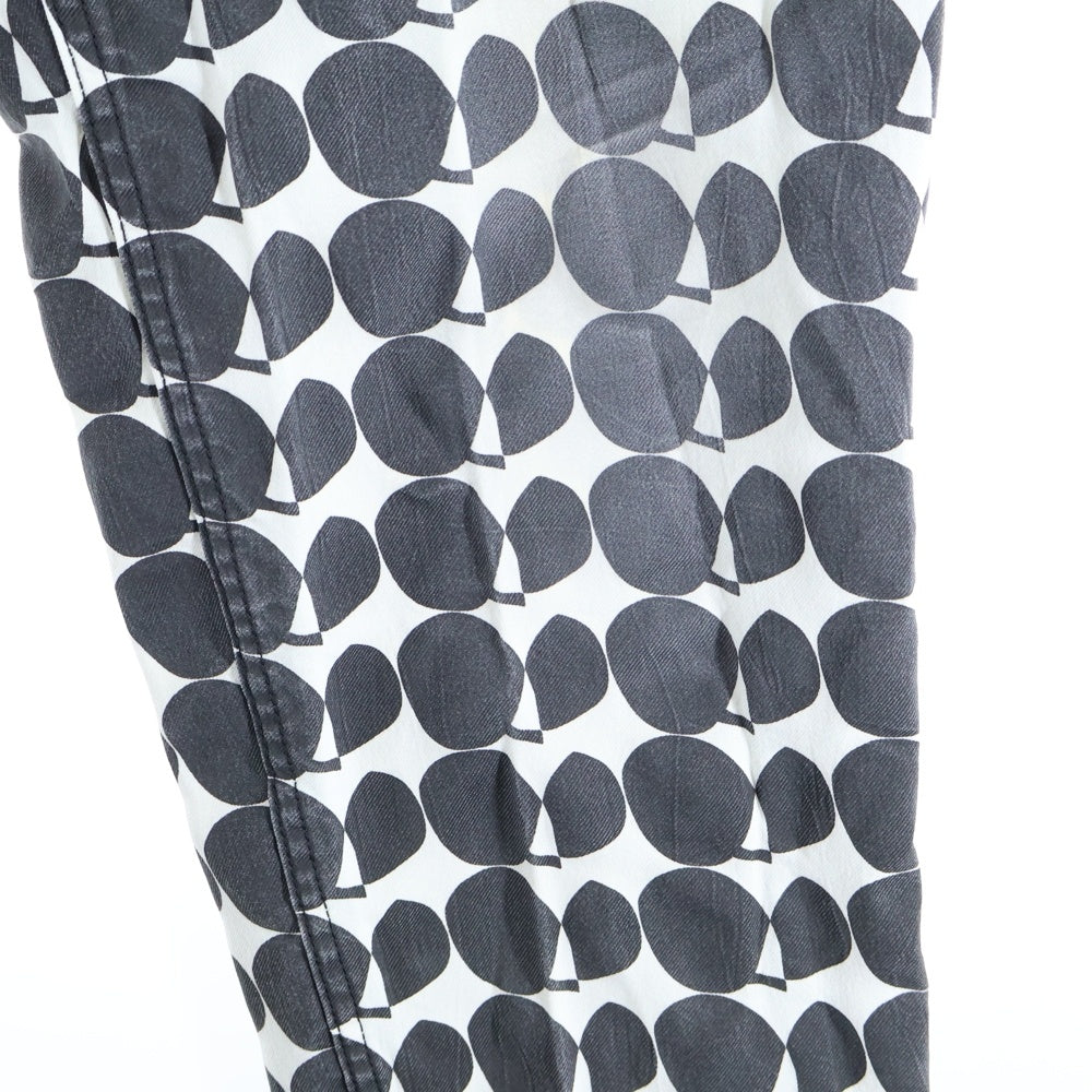BLACK COMME des GARCONS(ブラックコムデギャルソン) 10SS AD2009 総柄 ドット ドローストリング テーパードパンツ ブラック 1E-P224