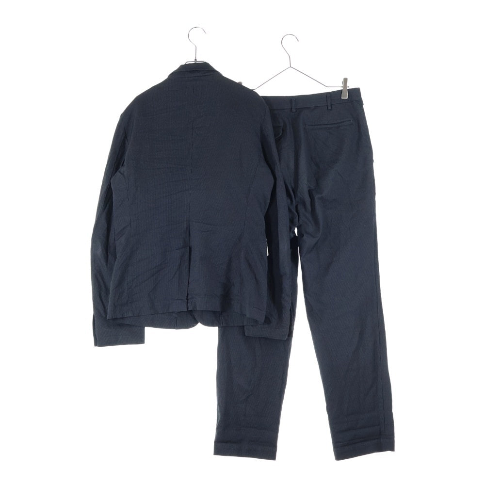 BLACK COMME des GARCONS(ブラックコムデギャルソン) 11AW AD2011 レーヨン混 マイクロストライプ 3B シングルテーラードジャケット スラックスパンツ セットアップ ブラック 1H-J206/1H-P206