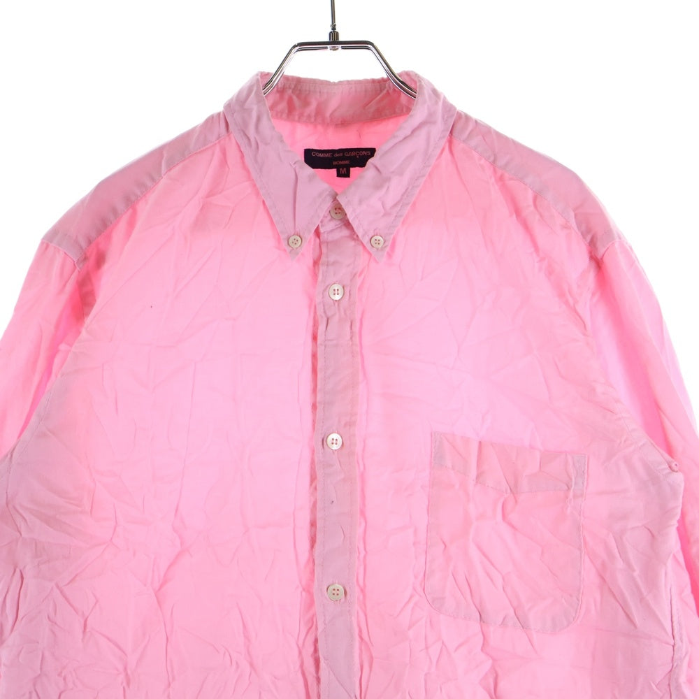 COMME des GARCONS HOMME(コムデギャルソンオム) 14AW AD2014 コットン混 レギュラーカラー 長袖シャツ ピンク HN-B012