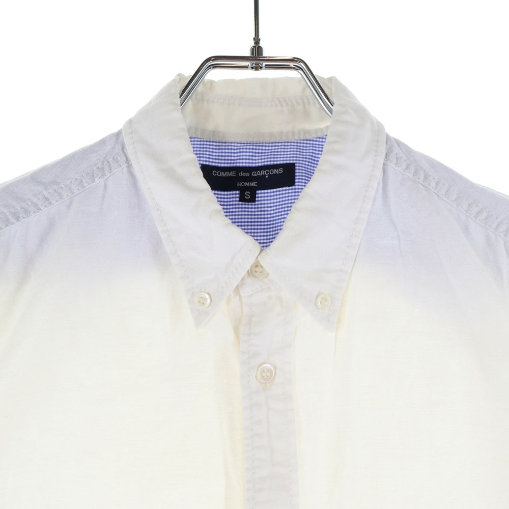 COMME des GARCONS HOMME(コムデギャルソンオム) 12SS AD2011 コットン レギュラーカラー 半袖シャツ ホワイト HI-B047