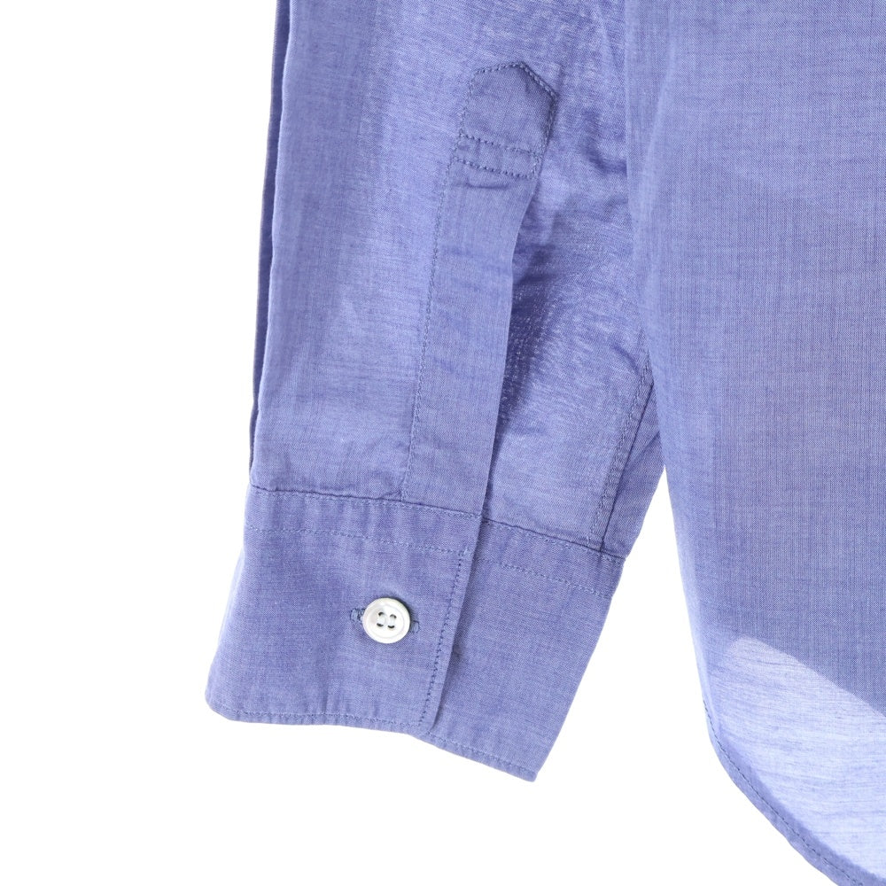 COMME des GARCONS SHIRT(コムデギャルソンシャツ) 10SS コットン サイドラインデザイン 長袖シャツ ブルー S18091