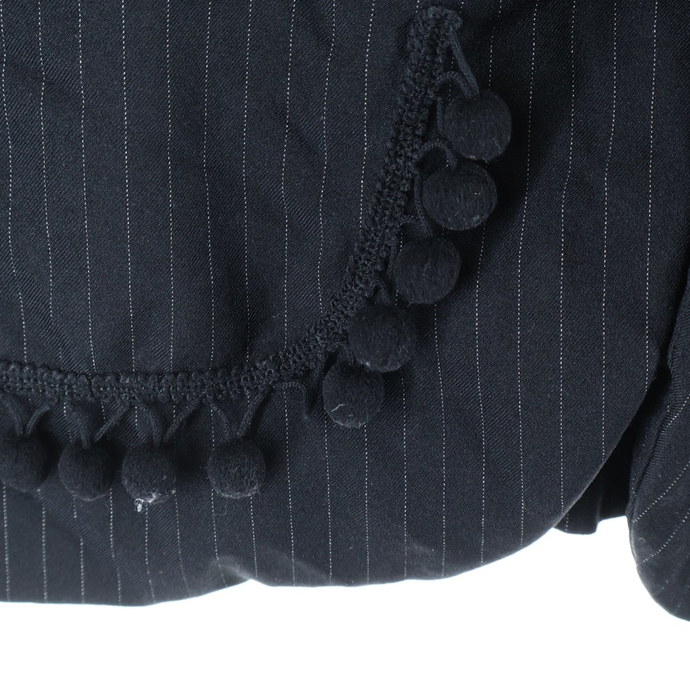 BLACK COMME des GARCONS(ブラックコムデギャルソン) 14SS AD2013 ストライプ 3B シングルテーラードジャケット ダブルニー スラックスパンツ セットアップ ブラック 1M-J002/1M-P002