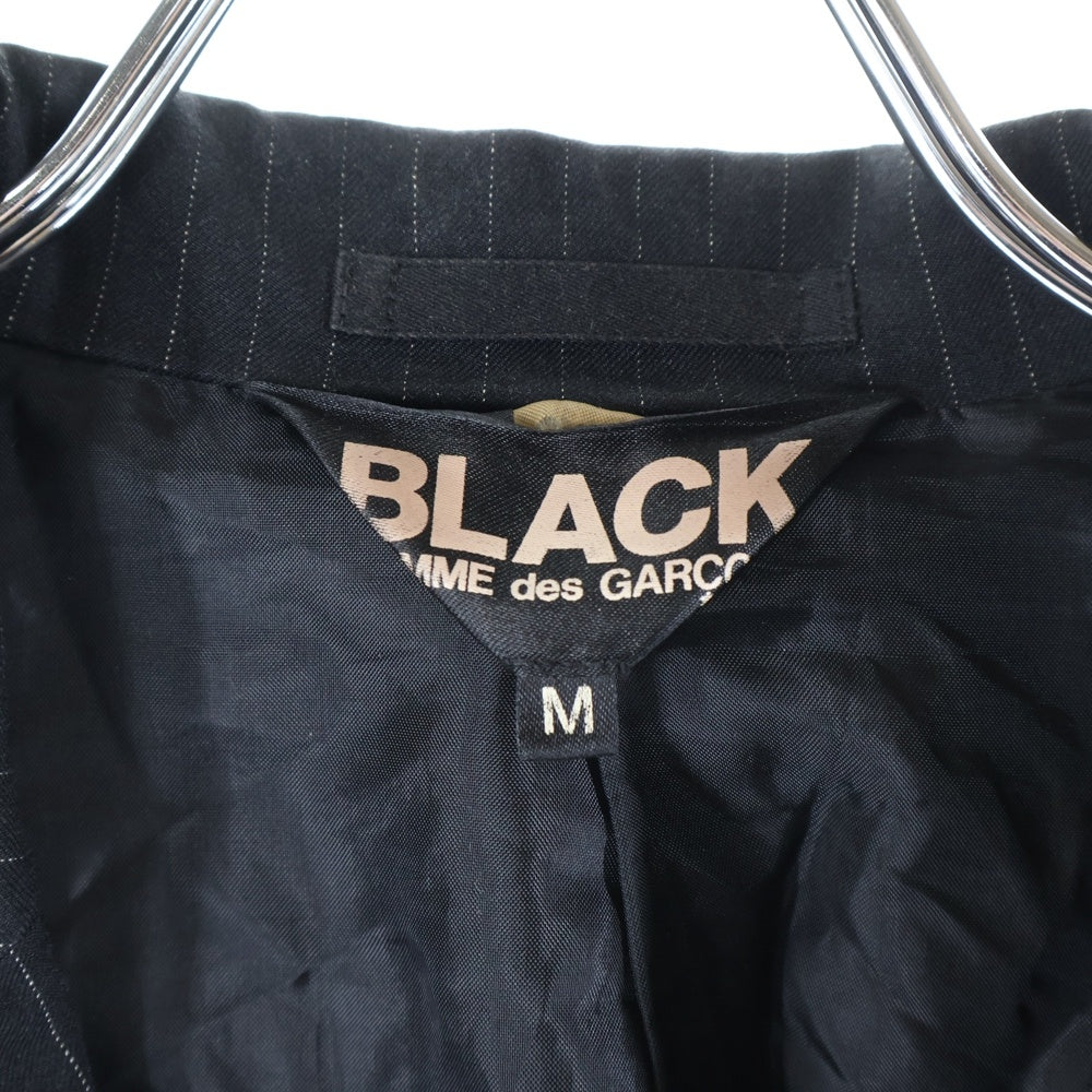 BLACK COMME des GARCONS(ブラックコムデギャルソン) 14SS AD2013 ストライプ 3B シングルテーラードジャケット ダブルニー スラックスパンツ セットアップ ブラック 1M-J002/1M-P002