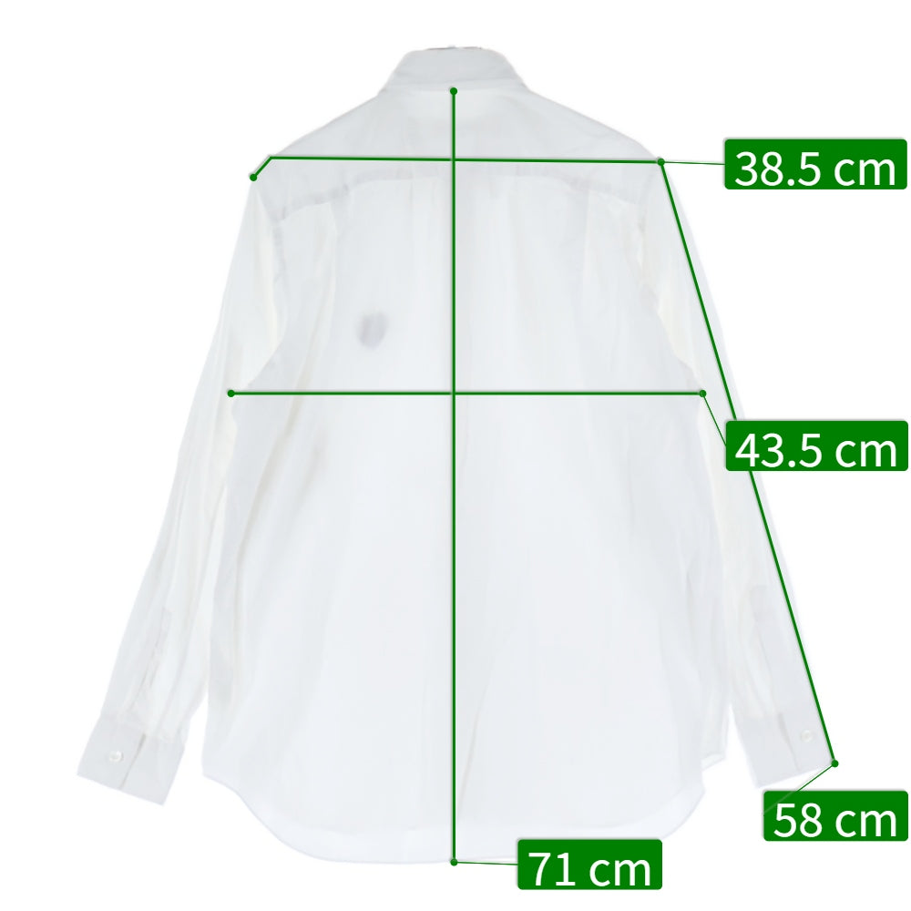 PLAY COMME des GARCONS(プレイコムデギャルソン) フロントハートロゴエンブロイダリー 長袖シャツ ホワイト