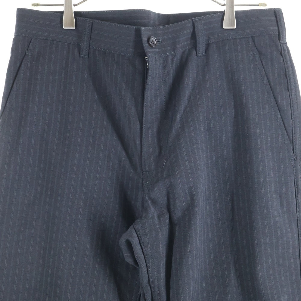 COMME des GARCONS HOMME(コムデギャルソンオム) 19SS AD2018 ウール混 ストライプ スラックスパンツ ブラック HC-P013