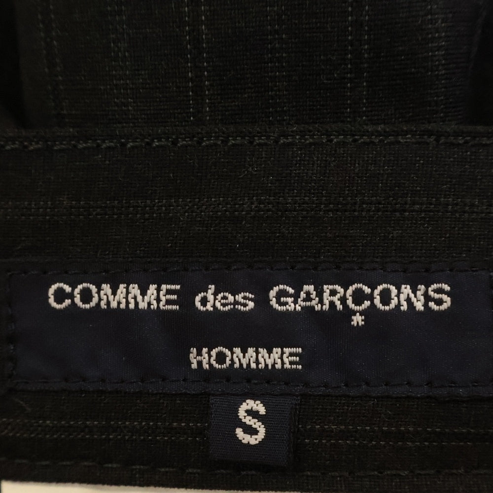 COMME des GARCONS HOMME(コムデギャルソンオム) 19SS AD2018 ウール混 ストライプ スラックスパンツ ブラック HC-P013