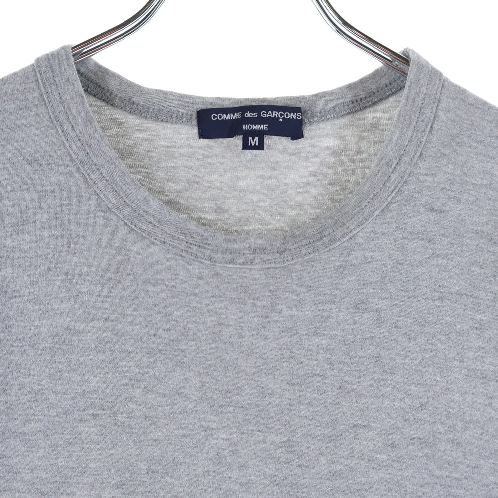 COMME des GARCONS HOMME(コムデギャルソンオム) 09AW AD2009 チェックスイッチング クルーネック 半袖Tシャツ カットソー グレー HD-T118