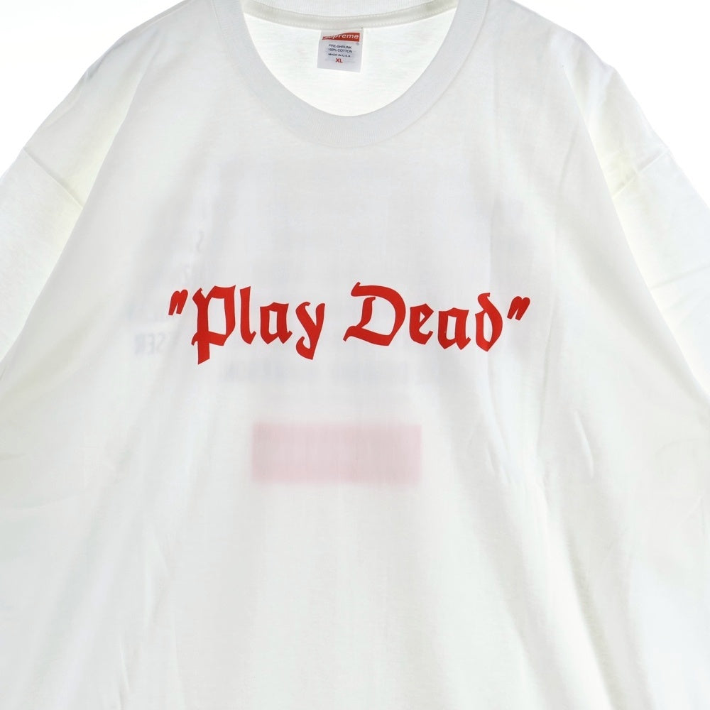 SUPREME(シュプリーム) 22AW Play Dead Tee プレイ デッド クルーネック半袖Tシャツ カットソー ホワイト
