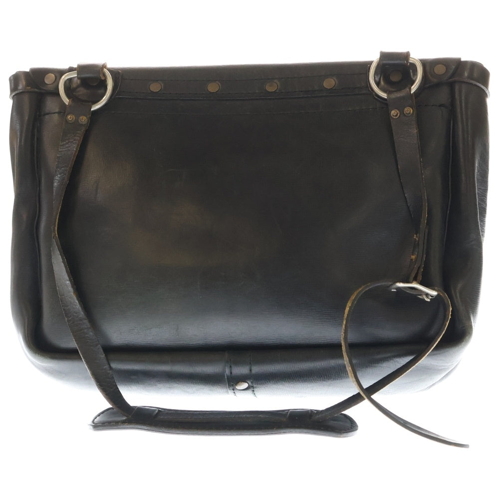TENDERLOIN(テンダーロイン) ×PORTER LEATHER T-MAIL BAG ポーター レザーメッセンジャーバッグ ブラック