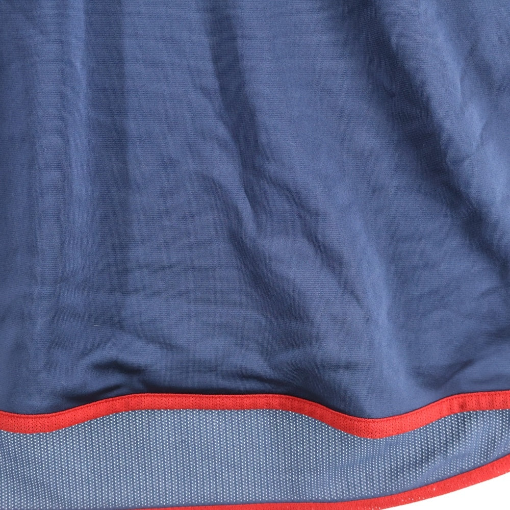 A BATHING APE(アベイシングエイプ) ロゴプリント スターエンブロイダリー メッシュ リバーシブル 半袖フットボールゲームTシャツ カットソー ブラック/ネイビー