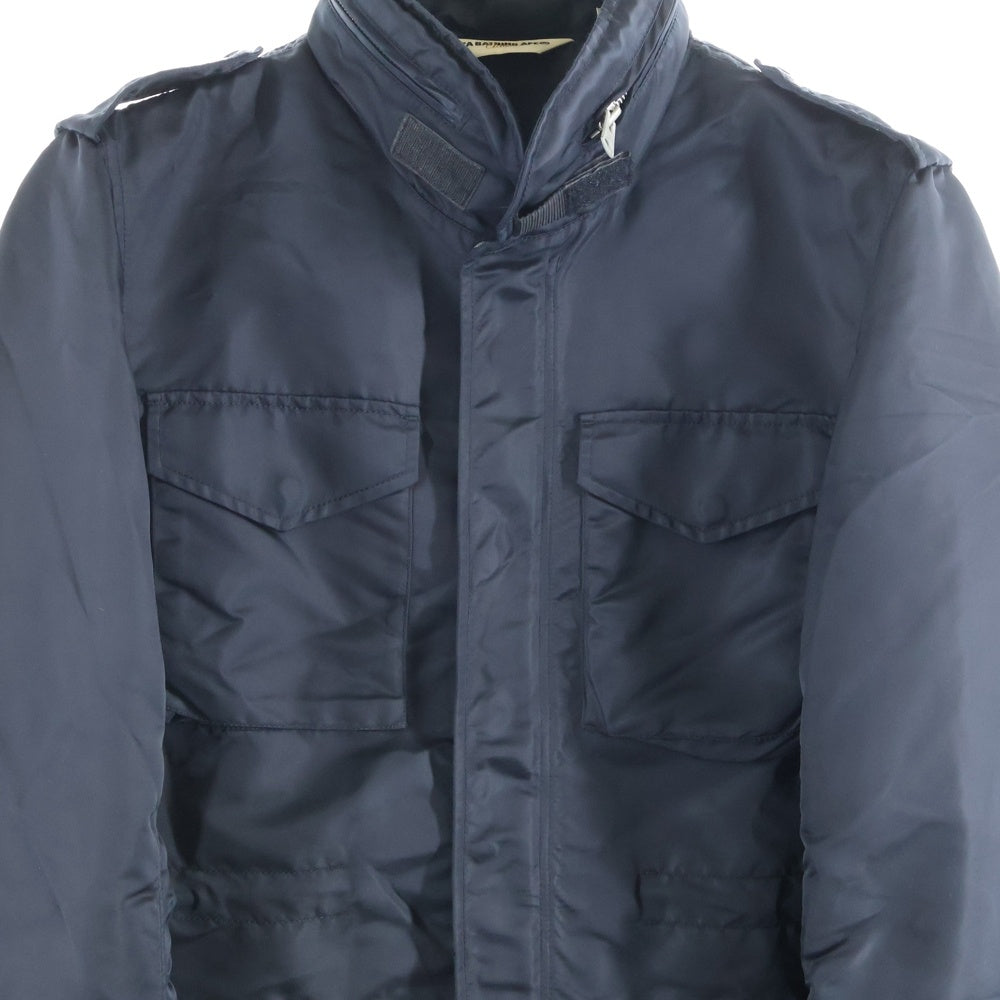 A BATHING APE(アベイシングエイプ) M-65 マルチポケット ジップアップフーデットナイロンジャケット ブラック