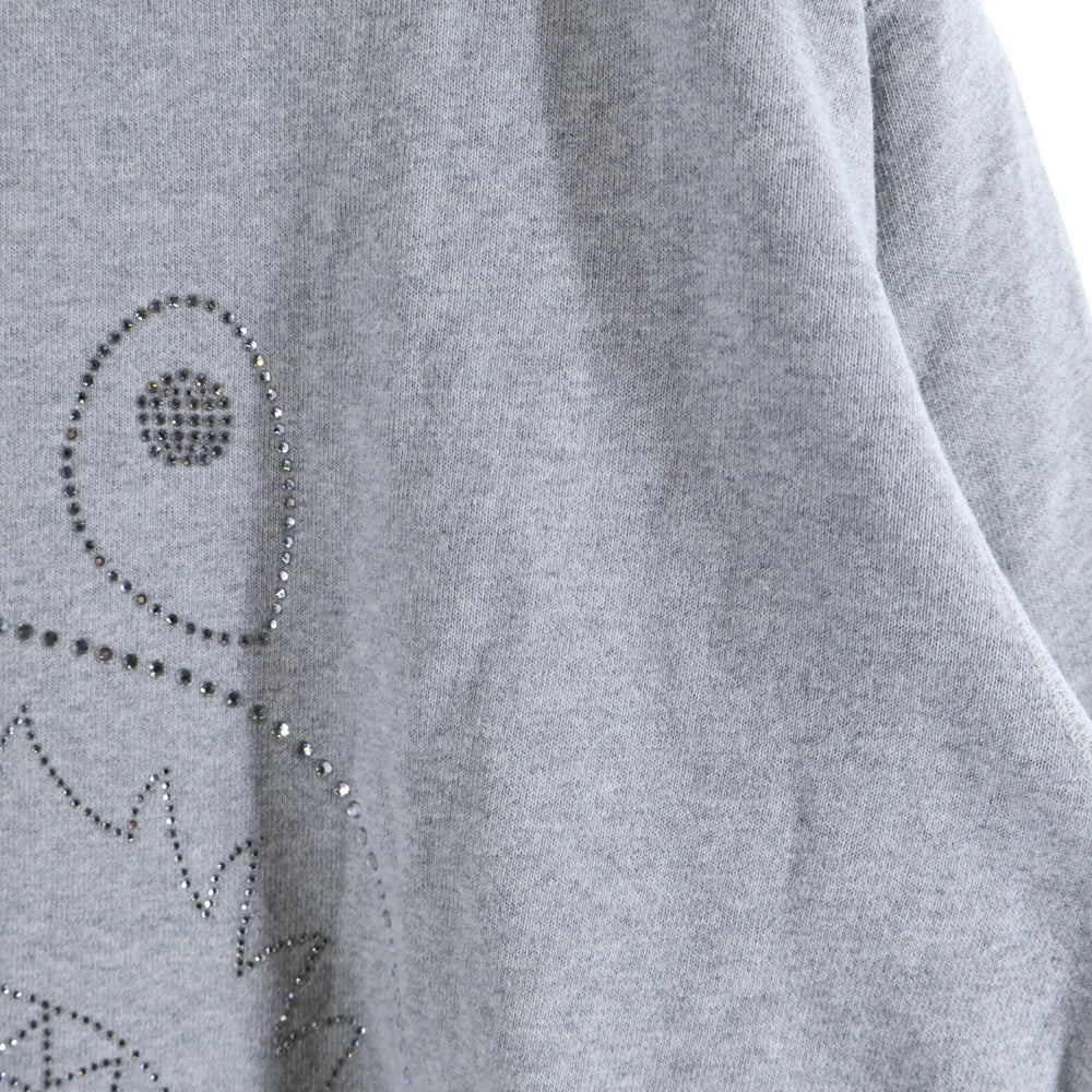 A BATHING APE(アベイシングエイプ) SHARK SWAROVSKI CREWNECK シャーク スワロフスキー クルーネック 長袖 ロングスリーブスウェット グレー