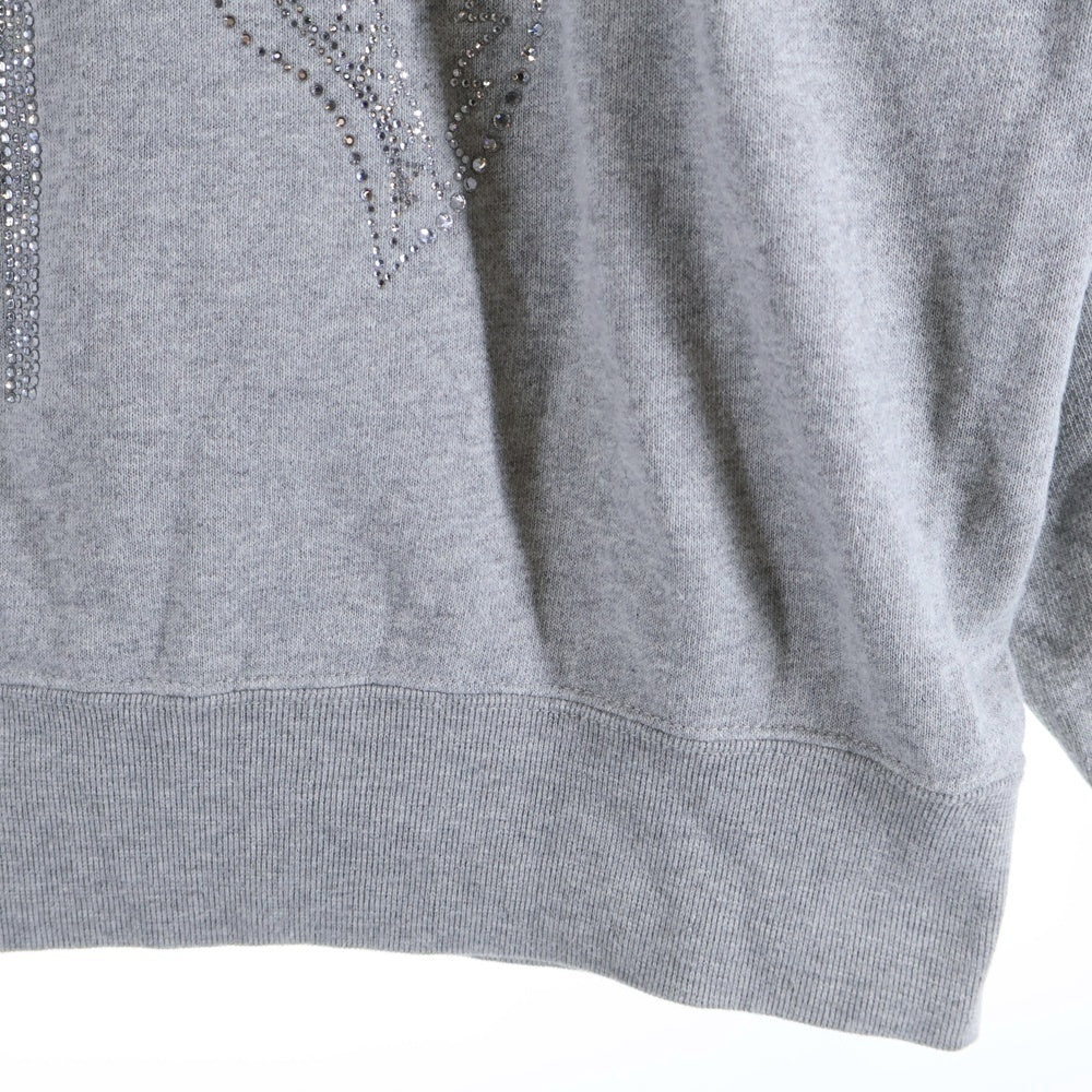 A BATHING APE(アベイシングエイプ) SHARK SWAROVSKI CREWNECK シャーク スワロフスキー クルーネック 長袖 ロングスリーブスウェット グレー