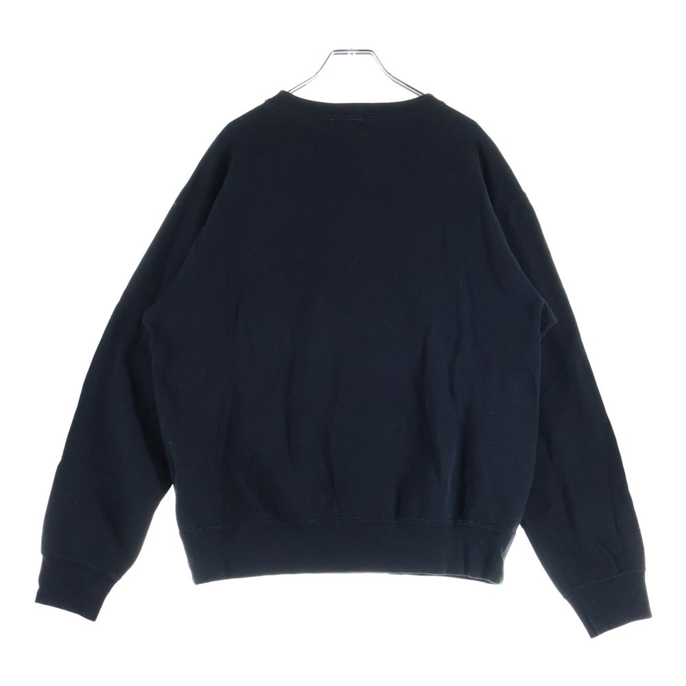 A BATHING APE(アベイシングエイプ) SHARK シャークロゴ プリント クルーネック リブスウェット ブラック