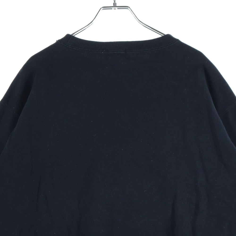 A BATHING APE(アベイシングエイプ) SHARK シャークロゴ プリント クルーネック リブスウェット ブラック