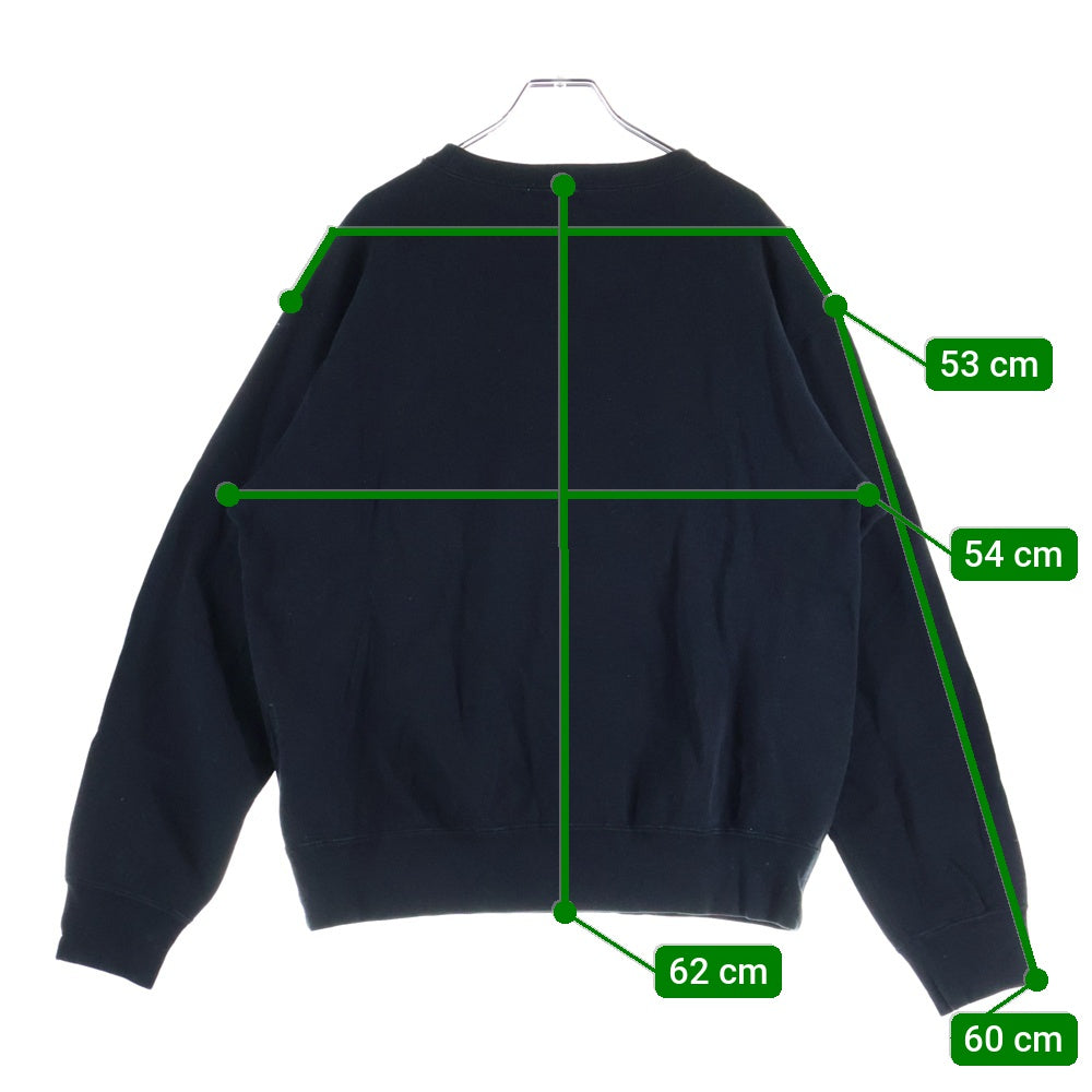 A BATHING APE(アベイシングエイプ) SHARK シャークロゴ プリント クルーネック リブスウェット ブラック