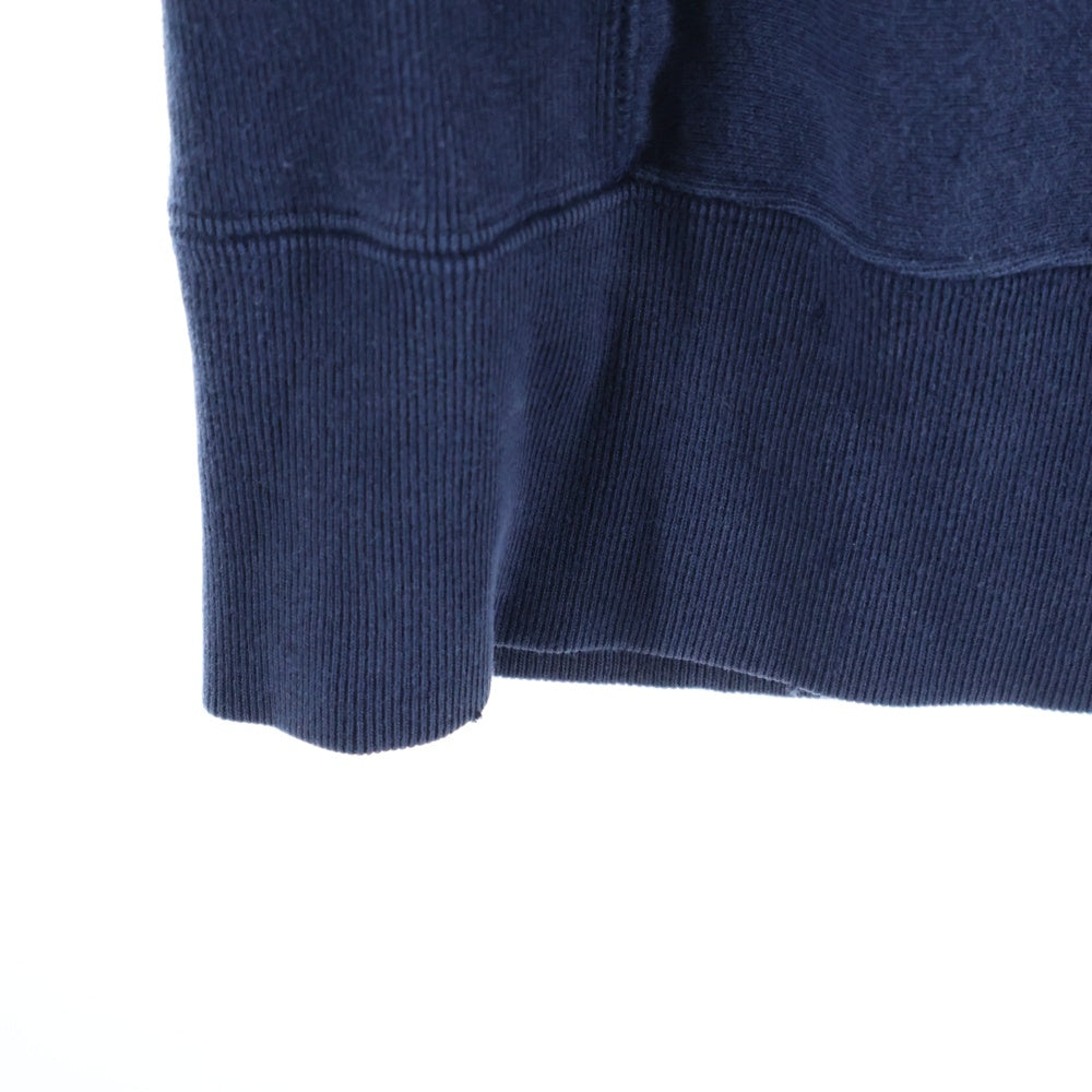 A BATHING APE(アベイシングエイプ) 猿顔ロゴプリント クルーネック リブスウェット ネイビー