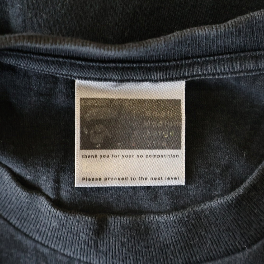 A BATHING APE(アベイシングエイプ) カモ柄サルロゴプリント ロングスリーブ 長袖Tシャツ カットソー ブラック/オレンジ