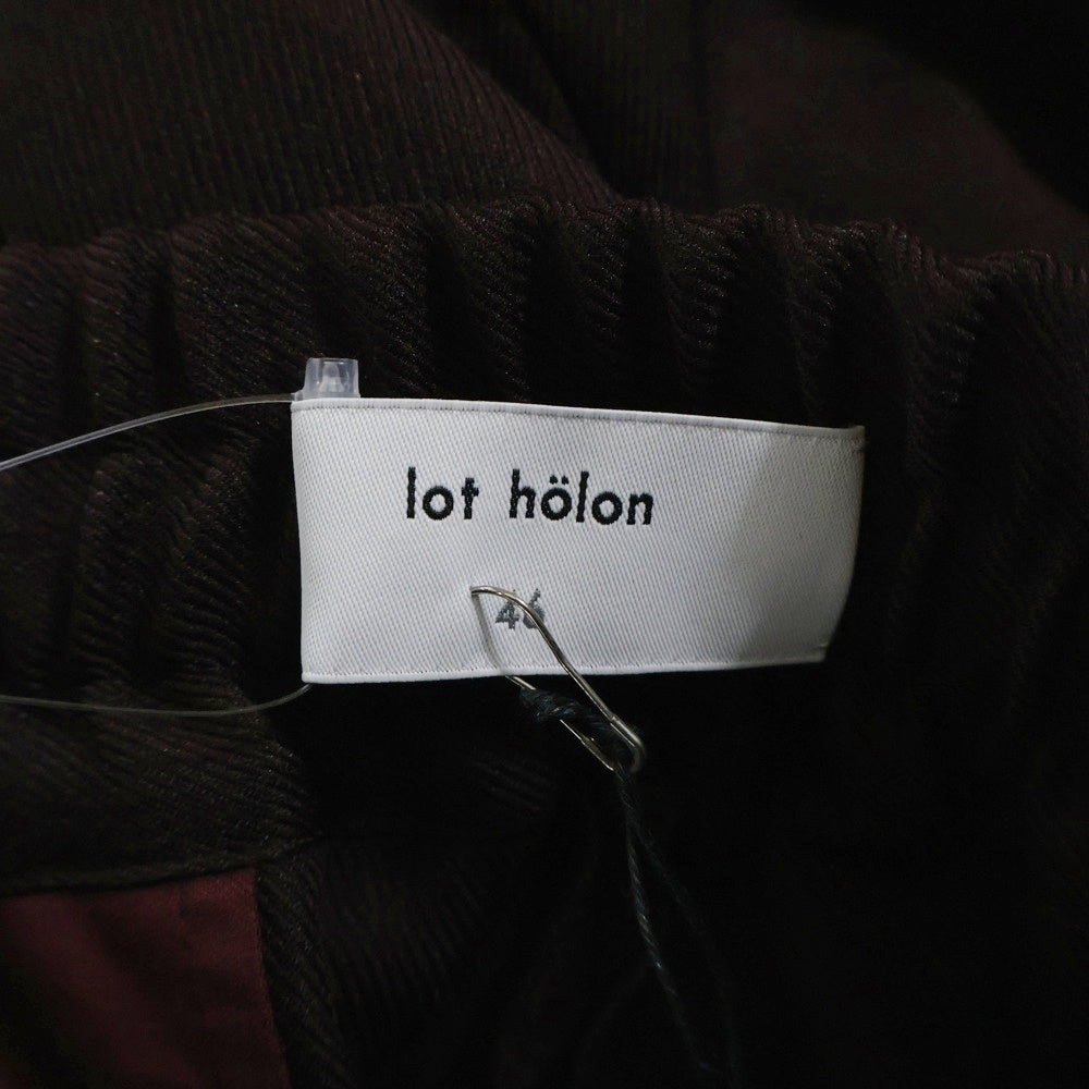 lot holon(ロットホロン) サイドボタン付 イージーパンツ ブラウン H84-501
