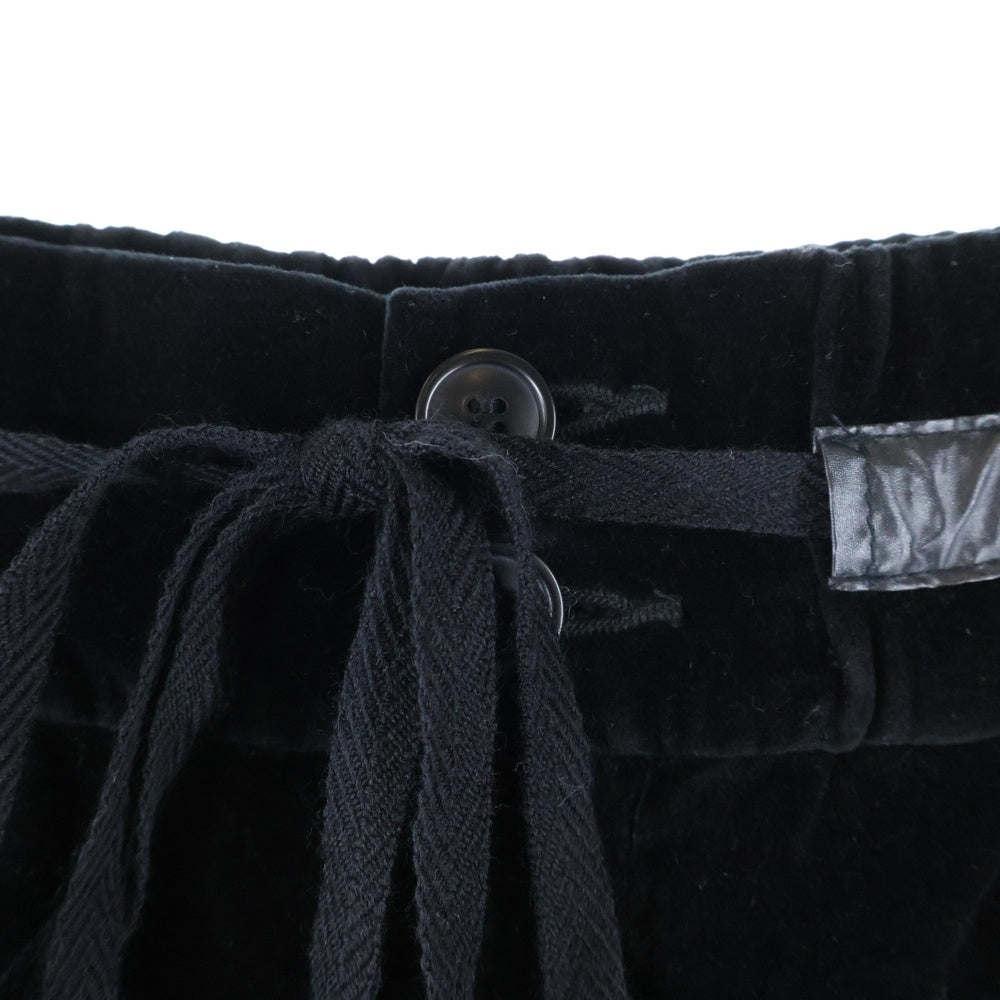 DIET BUTCHER SLIM SKIN(ダイエットブッチャー スリムスキン) 18AW ベルベットドローストリングパンツ ブラック