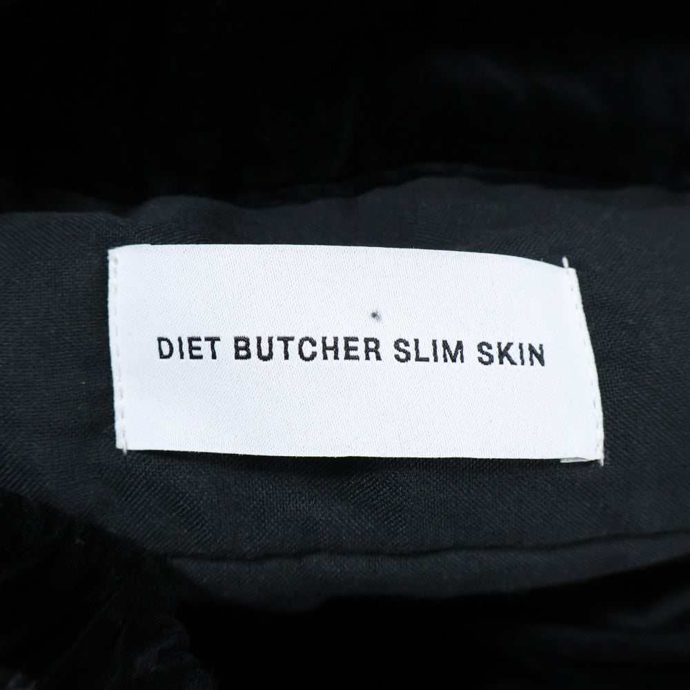 DIET BUTCHER SLIM SKIN(ダイエットブッチャー スリムスキン) 18AW ベルベットドローストリングパンツ ブラック