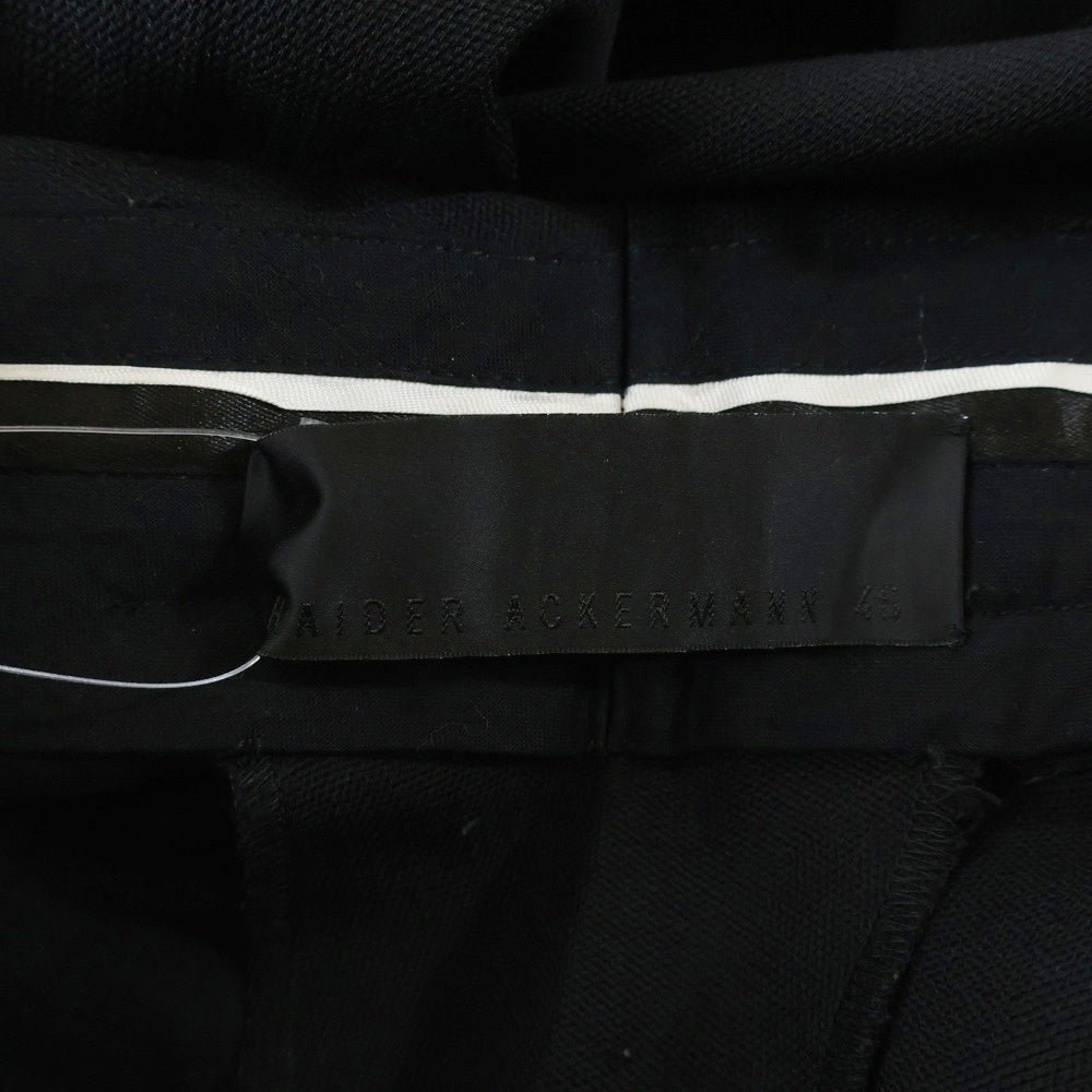 Haider Ackermann(ハイダーアッカーマン) サイドライン ウールスラックス パンツ ブラック/グリーン