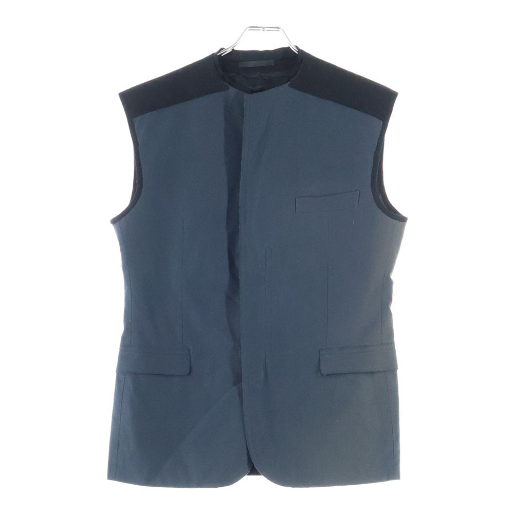 LANVIN(ランバン) カットオフ加工 コットンジップ ジレベスト グリーン/ブラック