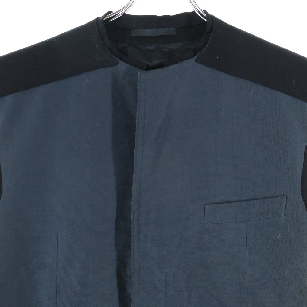 LANVIN(ランバン) カットオフ加工 コットンジップ ジレベスト グリーン/ブラック