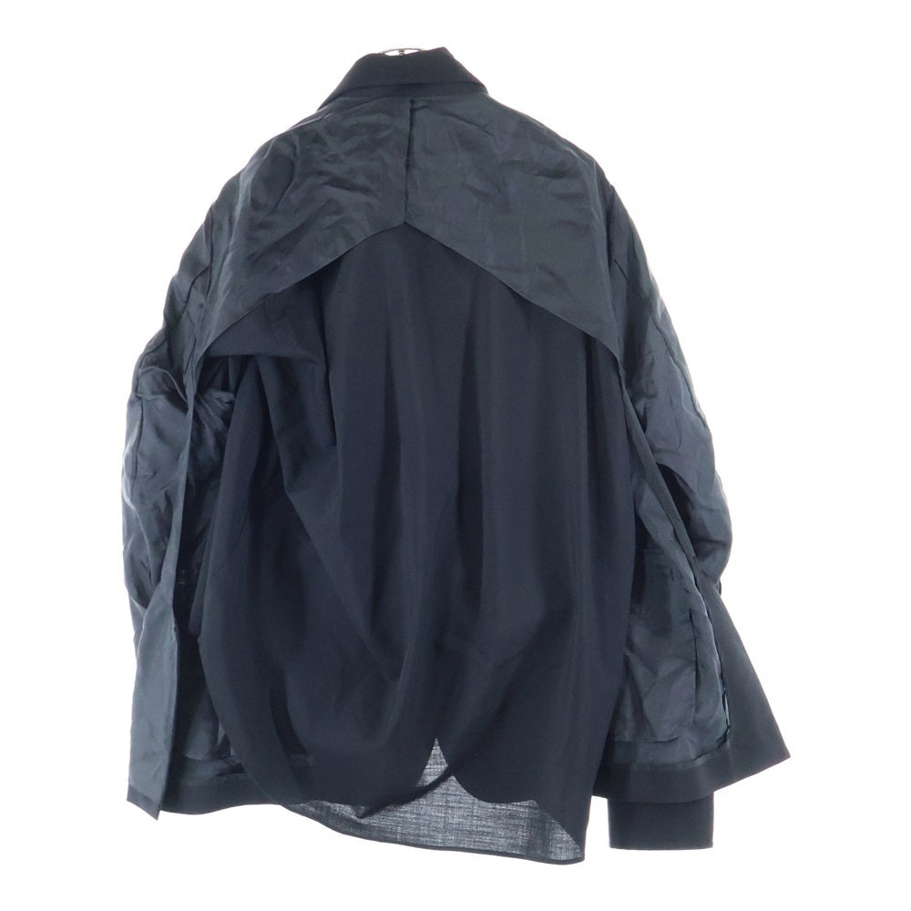 Sacai(サカイ) 21AW SUITING JACKET ドッキングスーチングジャケット ブラック 21-02550M