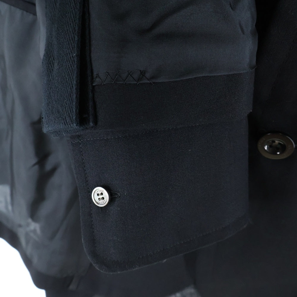 Sacai(サカイ) 21AW SUITING JACKET ドッキングスーチングジャケット ブラック 21-02550M