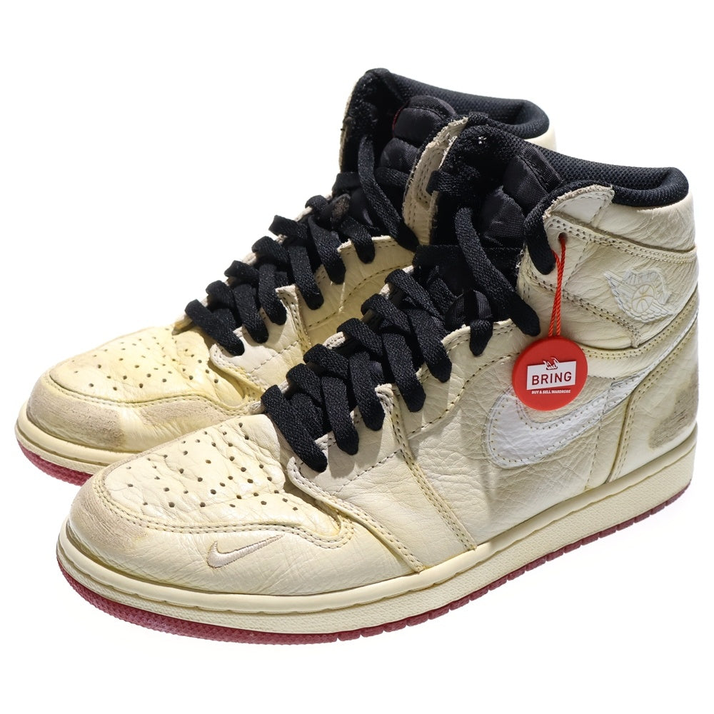 NIKE(ナイキ) AIR JORDAN1 RETRO HIGH OG NRG NIGEL SYLVESTER ナイキ エアジョーダン ナイジェルシルベスター ハイカットスニーカー アイボリー US8/26cm BV1803‐106