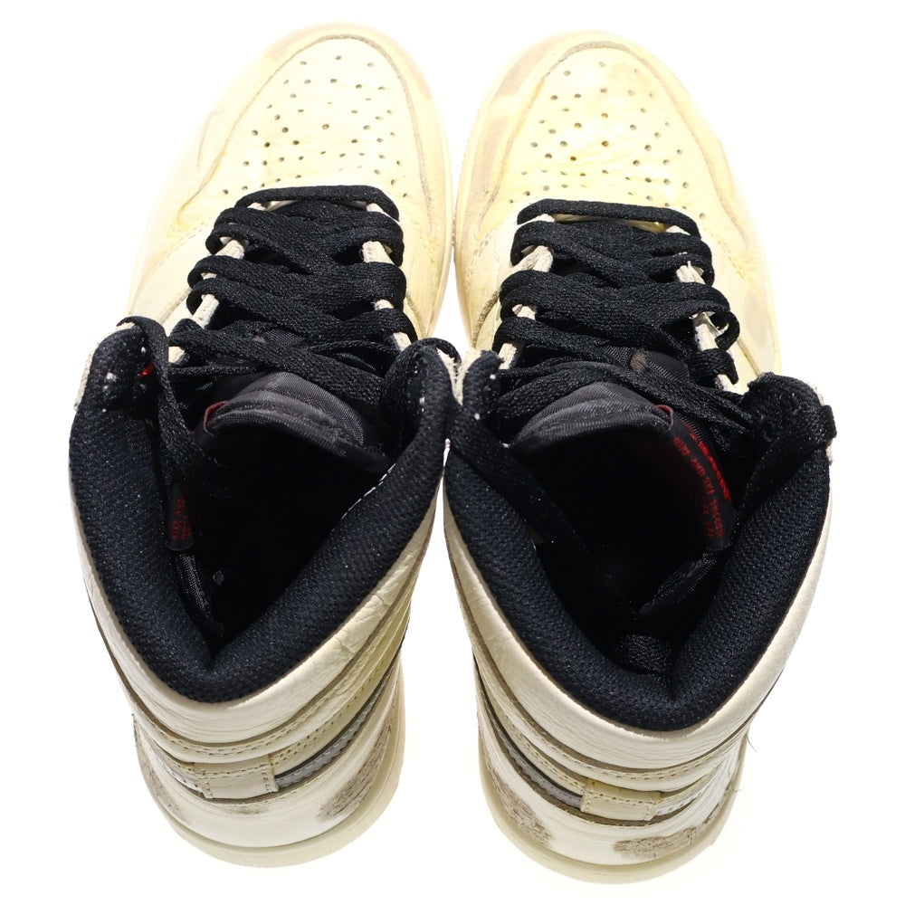 NIKE(ナイキ) AIR JORDAN1 RETRO HIGH OG NRG NIGEL SYLVESTER ナイキ エアジョーダン ナイジェルシルベスター ハイカットスニーカー アイボリー US8/26cm BV1803‐106