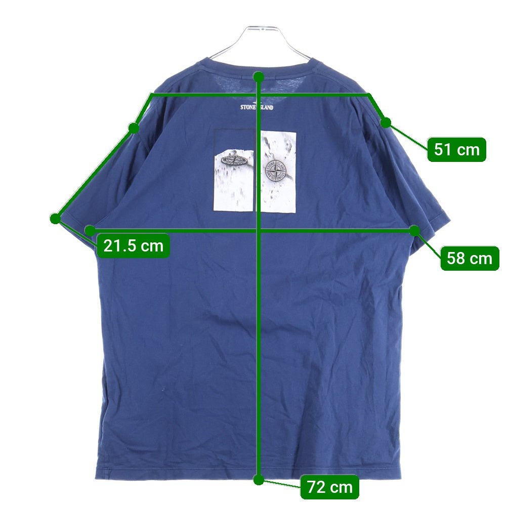 STONE ISLAND(ストーンアイランド) 19SS ロゴ プリント 半袖 カットソー Tシャツ ネイビー 70152NS86
