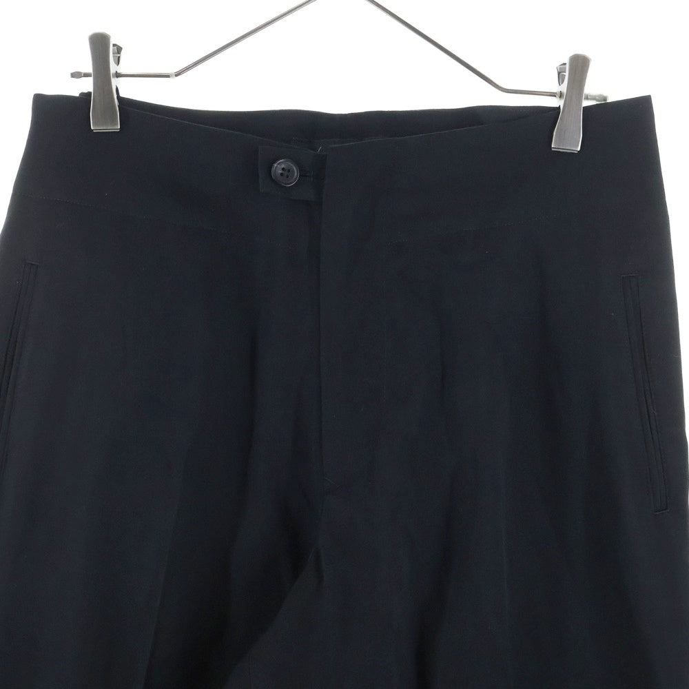 Yohji Yamamoto FEMME(ヨウジヤマモトファム) 25AW WOOL GABARDINE VENT WIDE PANTS ウールギャバジン ベンチレーションワイドパンツ レディース ブラック FL-P62-100