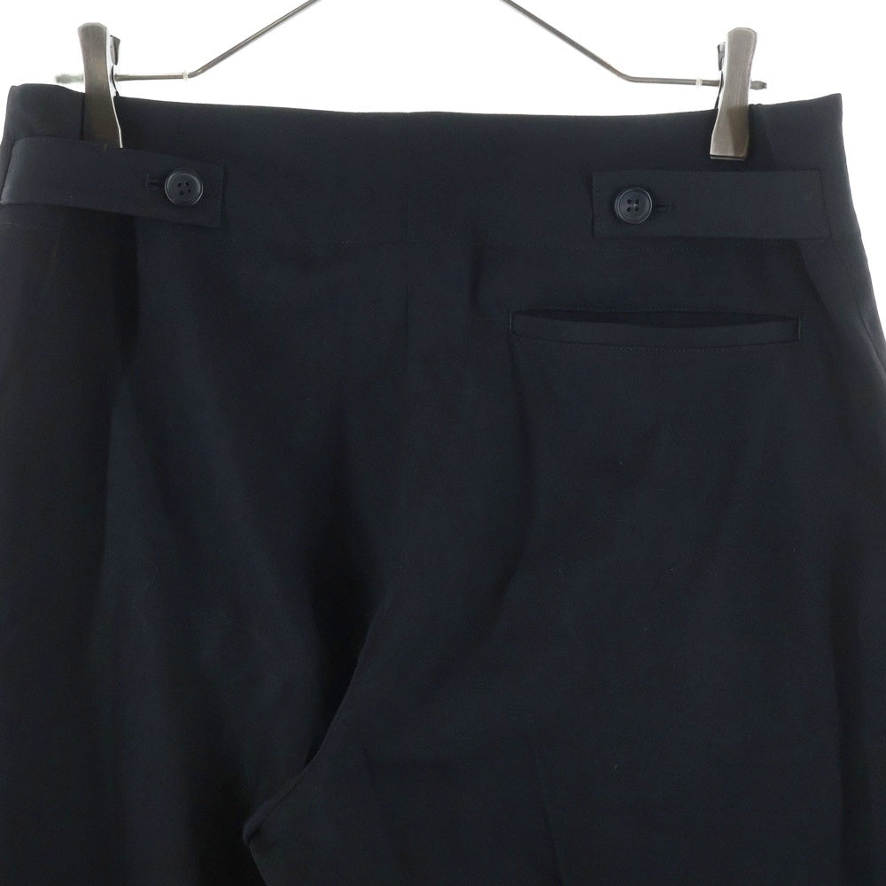 Yohji Yamamoto FEMME(ヨウジヤマモトファム) 25AW WOOL GABARDINE VENT WIDE PANTS ウールギャバジン ベンチレーションワイドパンツ レディース ブラック FL-P62-100