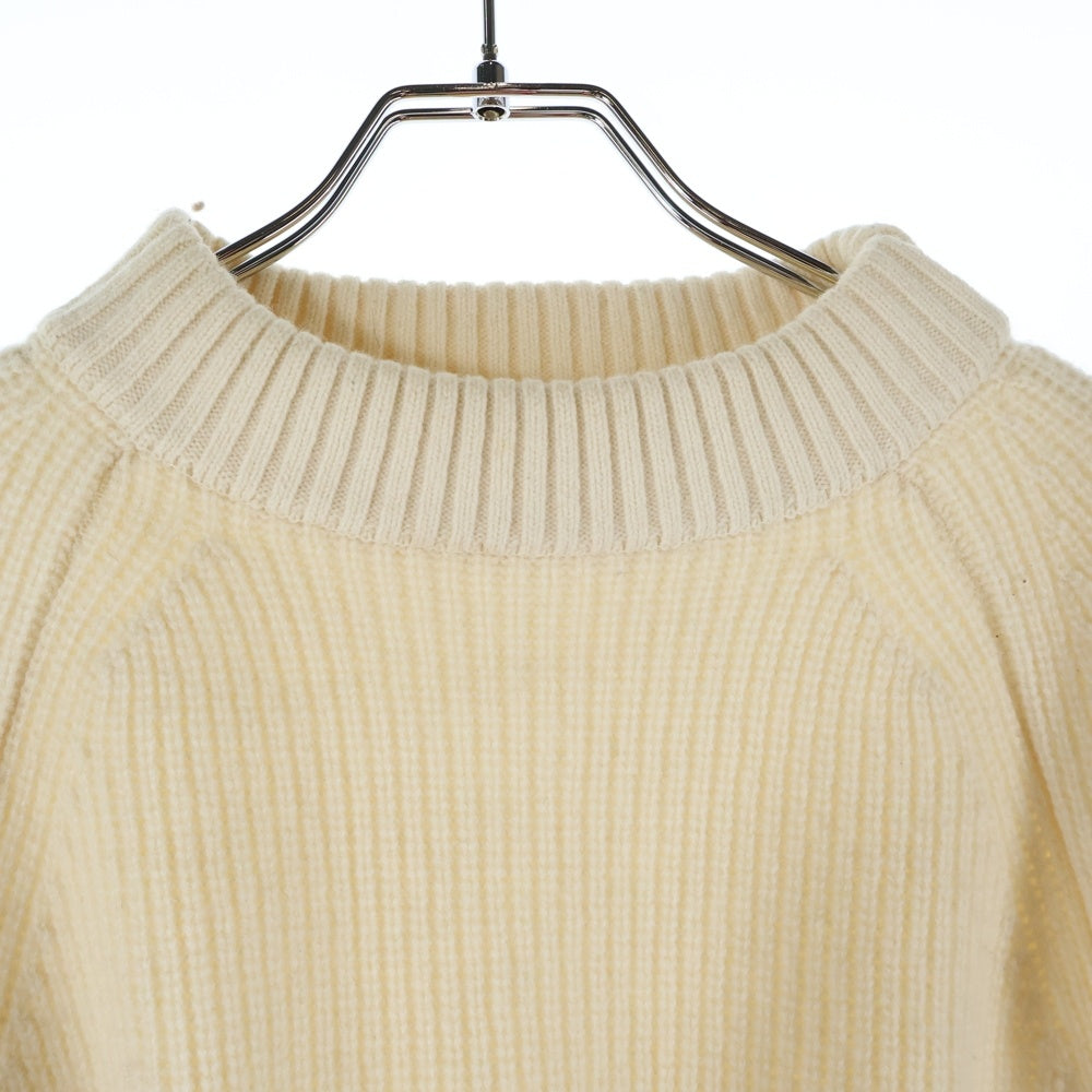 Sacai(サカイ) メルトンドッキング フラップポケット プルオーバー ニット セーター レディース ホワイト 19-04537