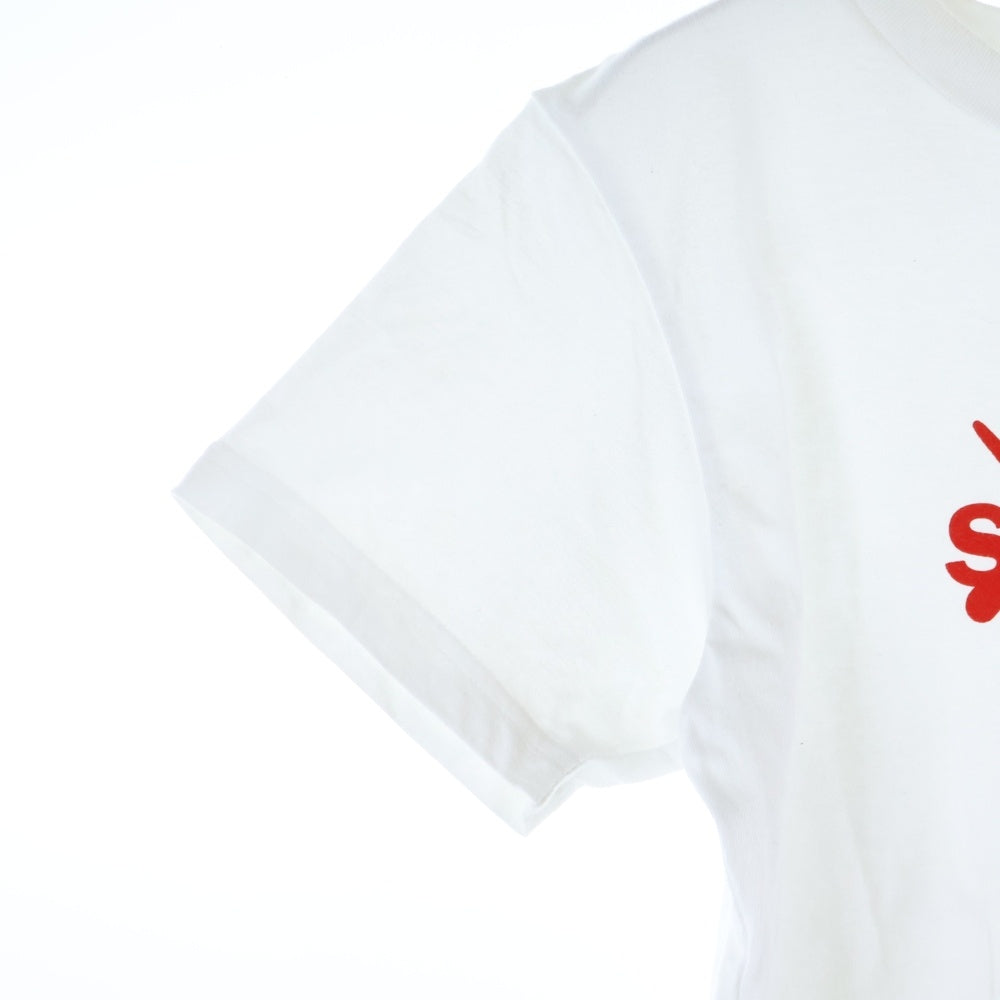 Sacai(サカイ) 21SS ×KAWS カウズ フロントロゴデザイン クルーネック カットソー 半袖Tシャツ ホワイト 21-00073K